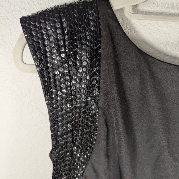 Vintage Aqua Dresses Sequin Sleeveless Mini Special Event Formal Dress Size 8 - Picture 12 of 16